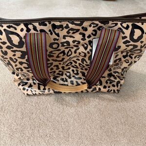 Consuela Leopard Print Tote Bag